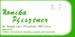 monika pfisztner business card